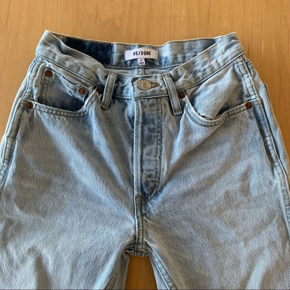 Redone High Waisted Light Wash Jeans - Picture 6 of 7